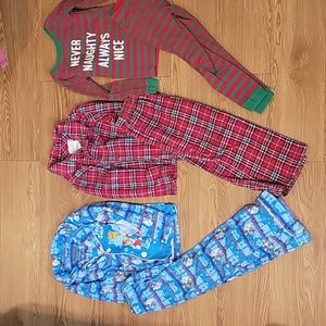 Lot of 3 pairs of Christmas Pajamas Size XS 4/5